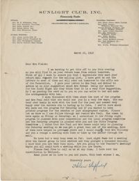 Letter from Helen Sheffield to Mamie Fields, March 22, 1949