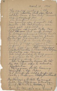 Meeting minutes from March 20, 1935