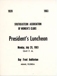 Southeastern Association of Women's Clubs Presidents' Luncheon