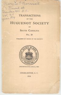 Transactions of the Huguenot Society, No. 20
