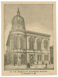 Die orth. Synagoge der Israelitischen Gemeinde in Frankfurt a. M.