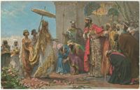 Salomo empfängt die Königin von Saba