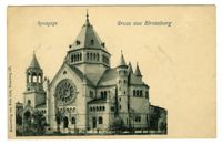 Gruss aus Strassburg. Synagoge.