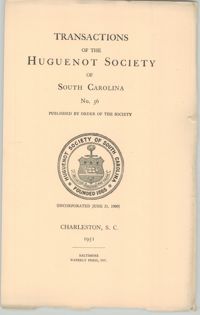 Transactions of the Huguenot Society of South Carolina No. 56