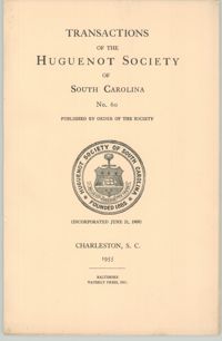 Transactions of the Huguenot Society, No. 60