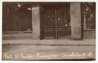Postcard of St. Philip's Church Graveyard Gate