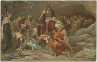 Josua fängt fünf Könige in der Höhle zu Makkeda