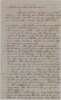 124. Agreement for settling the Estate of Nathaniel Heyward -- June 7, 1851