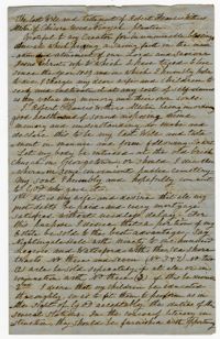 Copy of the Last Will and Testament of Robert F.W. Allston, 1861