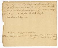 Receipt for the Hire of Carpenter Thomas from the Estate of Robert F.W. Allston, 1825