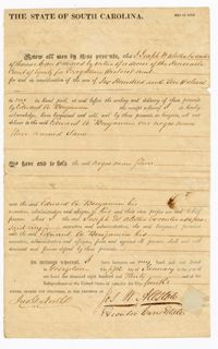 Bill of Sale for the Enslaved Man Sam by Joseph W. Allston to Edward A. Benjamin, 1830