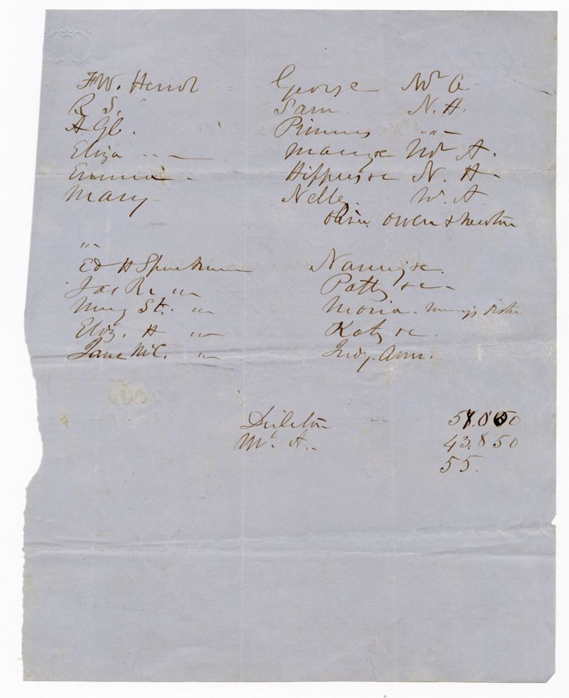 List of Enslaved Persons and the Plantation They Work On - Lowcountry ...