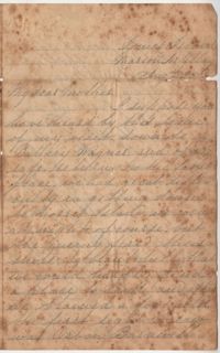 197. Francis William Heyward to Mother -- August 23, ca. 1863