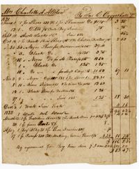 Bill for Shoes for Enslaved Persons from the Estate of Charlotte Ann Allston, 1821 and 1822