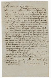 Discharge for Legatees Francis and Elizabeth Weston in Accordance with the Will of Charlotte Atchinson Coachman, 1848
