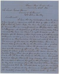263. F.M. Montell to Lt. James Hann -- November 21, 1865