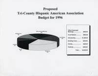 Propuesta de presupuesto para el año 1996 de la organización Tri-County Hispanic Amercian Association / Tri-County Hispanic American Association Proposed Budget for 1996