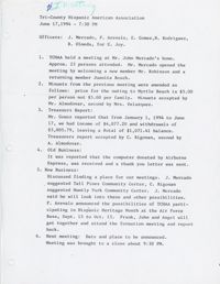 Acta de la reunión de la junta directiva de la organización Tri-County Hispanic American Association del día 17 de junio de 1994 /Tri-County Hispanic American Association Board Meeting Minutes, 17 June 1994