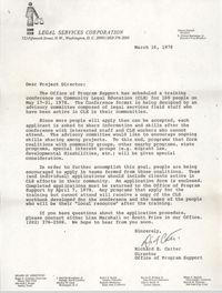 Letter from Richard E. Carter to 
