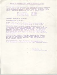 Notice to the Democratic Women of Charleston County, For Meeting on February 7, 1973