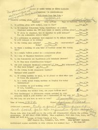 League of Women Voters of South Carolina Election Questionnaire, 1974