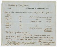 Bacot Account Notice for the Estate of Thomas Wright Bacot, 1853