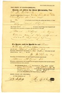 Bill of Sale for the Enslaved Woman Charlotte from James Adger to J.M. McBride, 1849