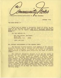 Community Notes, National Clients Council, January 1978