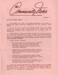 Community Notes, National Clients Council, November 1977