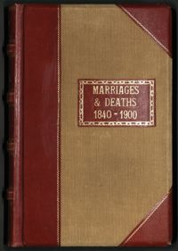 Marriages and Deaths 1845 - 1900 of St. Matthew's Lutheran Church