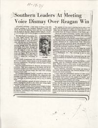 Newspaper Article, November 18, 1984