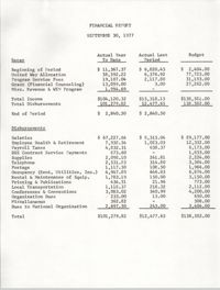 Financial Report, Family Service, September 30, 1977