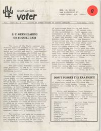 South Carolina Voter, League of Women Voters of South Carolina, June-July 1976