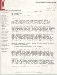 Letter from Charlene Haykel to Septima P. Clark, July 19, 1972