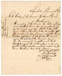 Letter to the Vestry of the German Lutheran Church from the Confederate Survivors Association