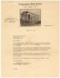 Letter from Samuel H. Jacobs to Rabbi Jacob S. Raisin