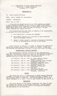 Memorandum from John R. Harper II to Black Elected Officials, May 12, 1978