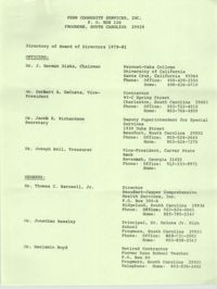 Directory of Board of Trustees, Penn Community Services, 1979-1981