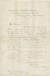 Letter from J. P. Benjamin to Cardinal Antonelli