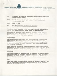 Memorandum from Cora F. Duncan to Presidents and Executive Directors of Accredited and Provisional Member Agencies of FSAA, March 1, 1978