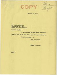 Teenage Draft: A letter from Sterling Graydon (Angus Brick Co., Inc., Ninety Brick, S.C.) to Senator Burnet R. Maybank and Senator Ellison D. Smith, October 23, 1942