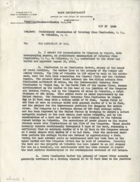 Santee-Cooper: Letter from Edward Markham (Major General, Chief of Engineers) to the Secretary of War, November 17, 1936