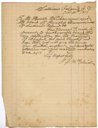 T. J. McGolrick's Application for Town Marshall