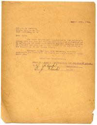 Letter from Township of Commissioners to United States Government, August 18, 1916