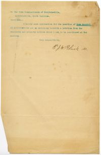 T. J. McGolrick's Application for Town Marshall