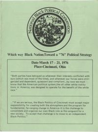 Convention Program, National Black Political Convention, March 17-21, 1976