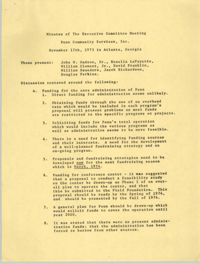 Minutes, Penn Community Services, November 17, 1973