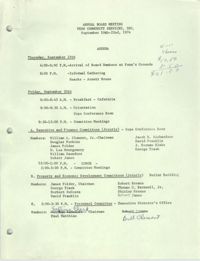 Minutes, Penn Community Services, September 19-22, 1974