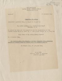 Santee-Cooper: Notice from the War Department, U.S. Engineer Office, November 13, 1944