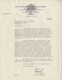 Santee-Cooper: Letter from Richard M. Jefferies (General Counsel of the South Carolina Public Service Authority) to Senator Burnet R. Maybank, February 29, 1944